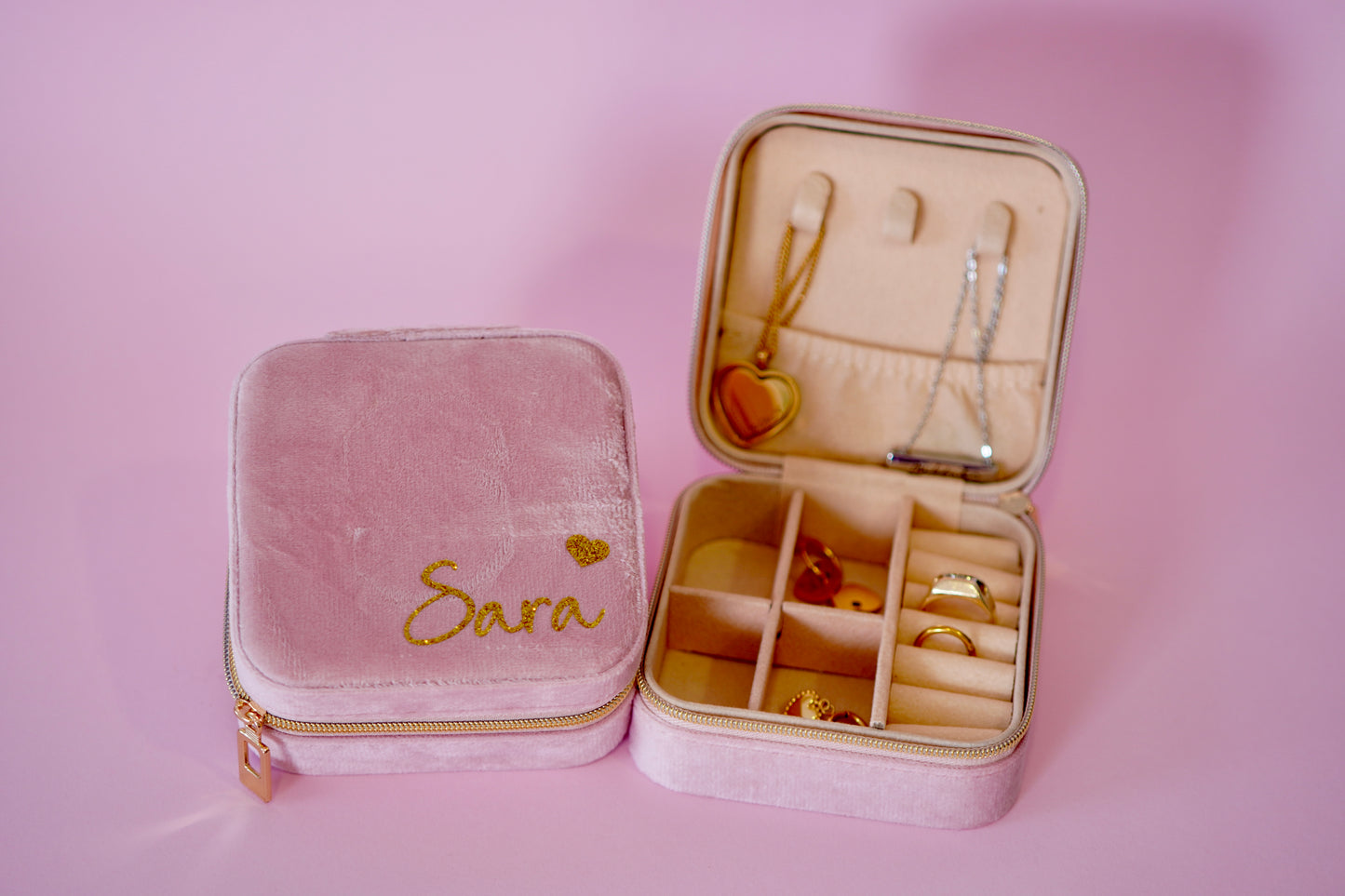 Mini Joyero de Terciopelo Personalizable