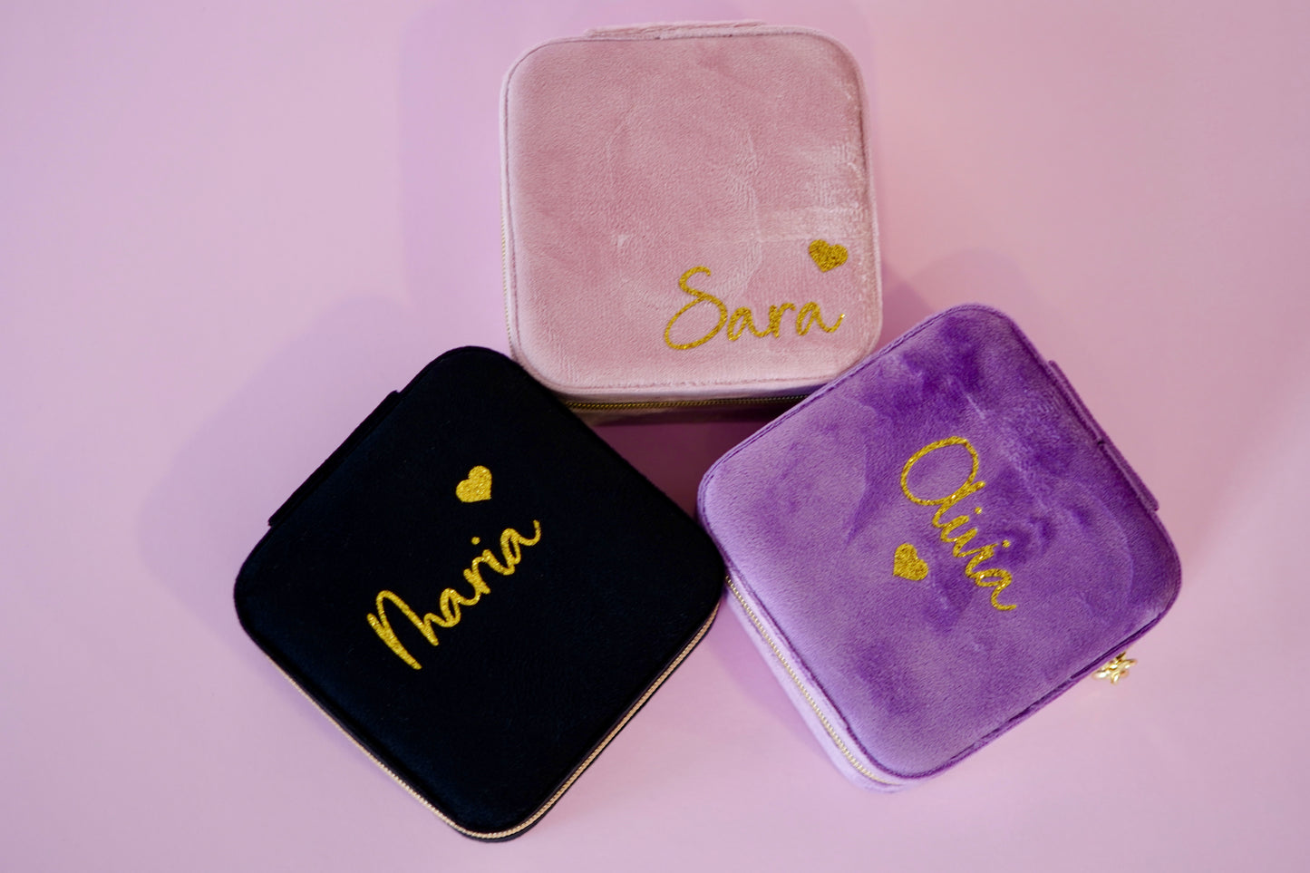 Mini Joyero de Terciopelo Personalizable