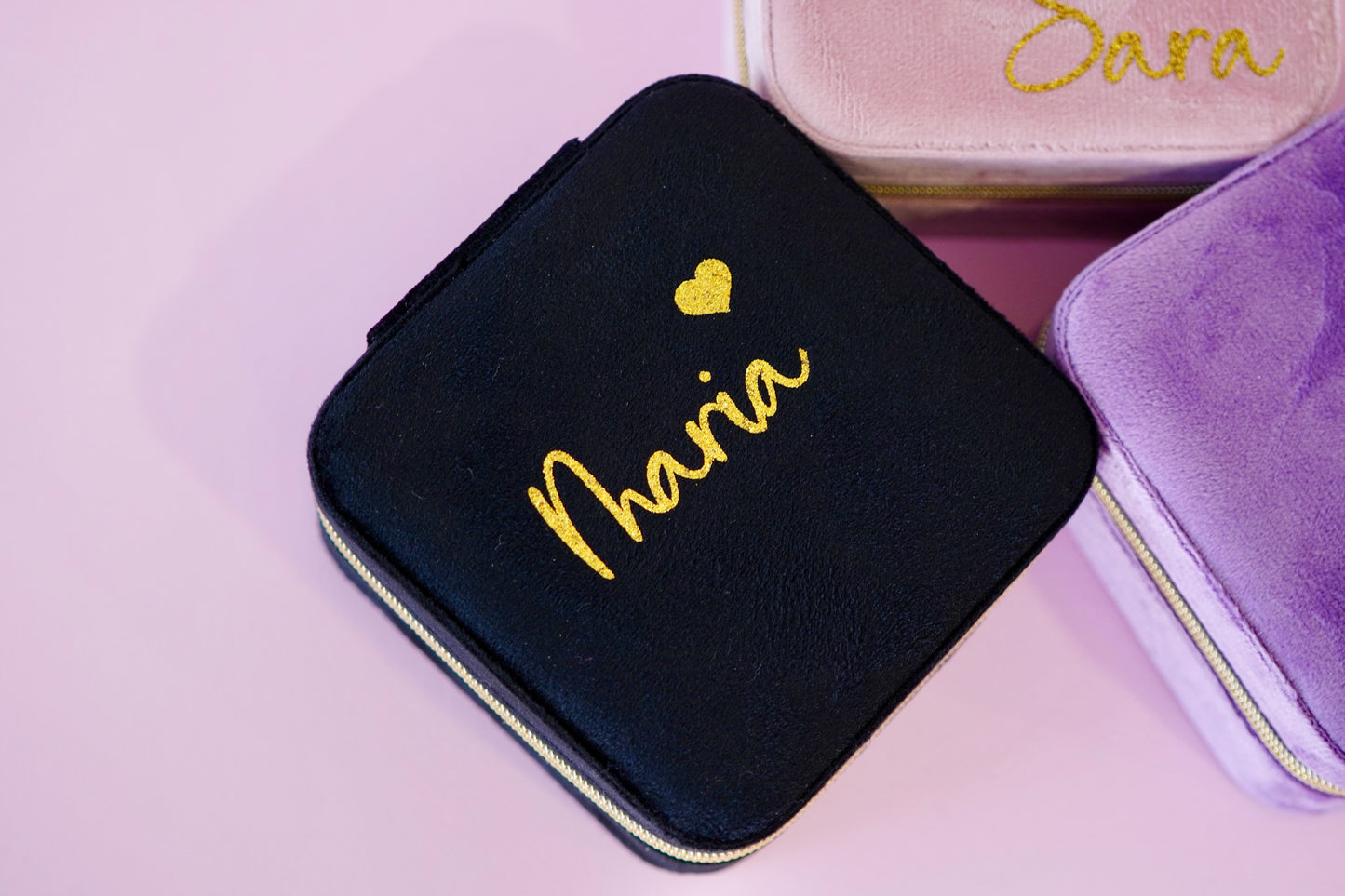Mini Joyero de Terciopelo Personalizable