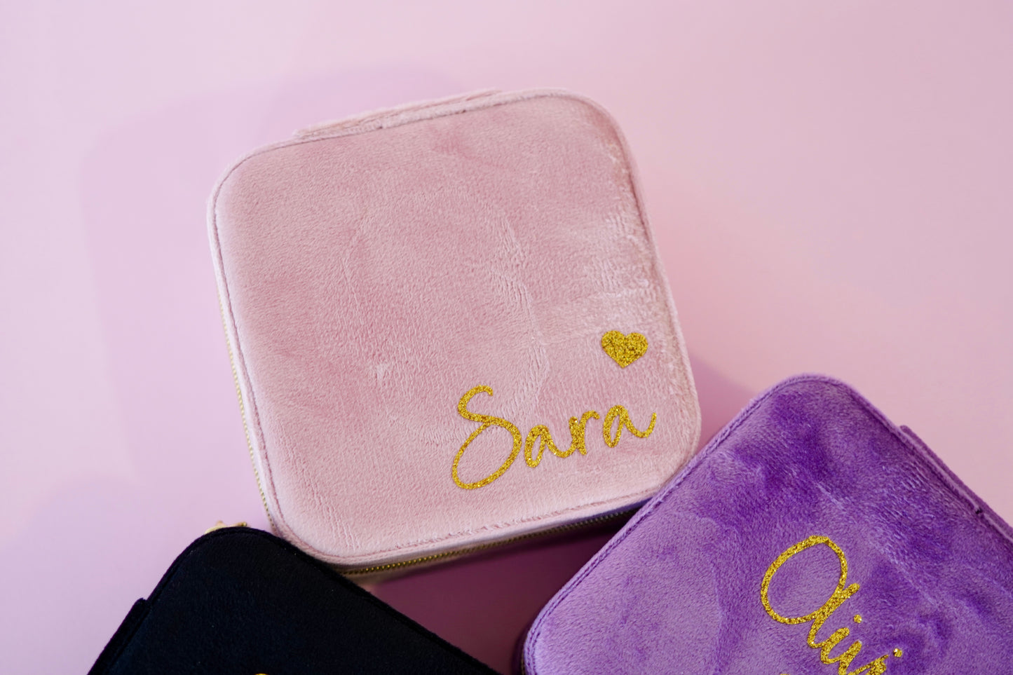 Mini Joyero de Terciopelo Personalizable