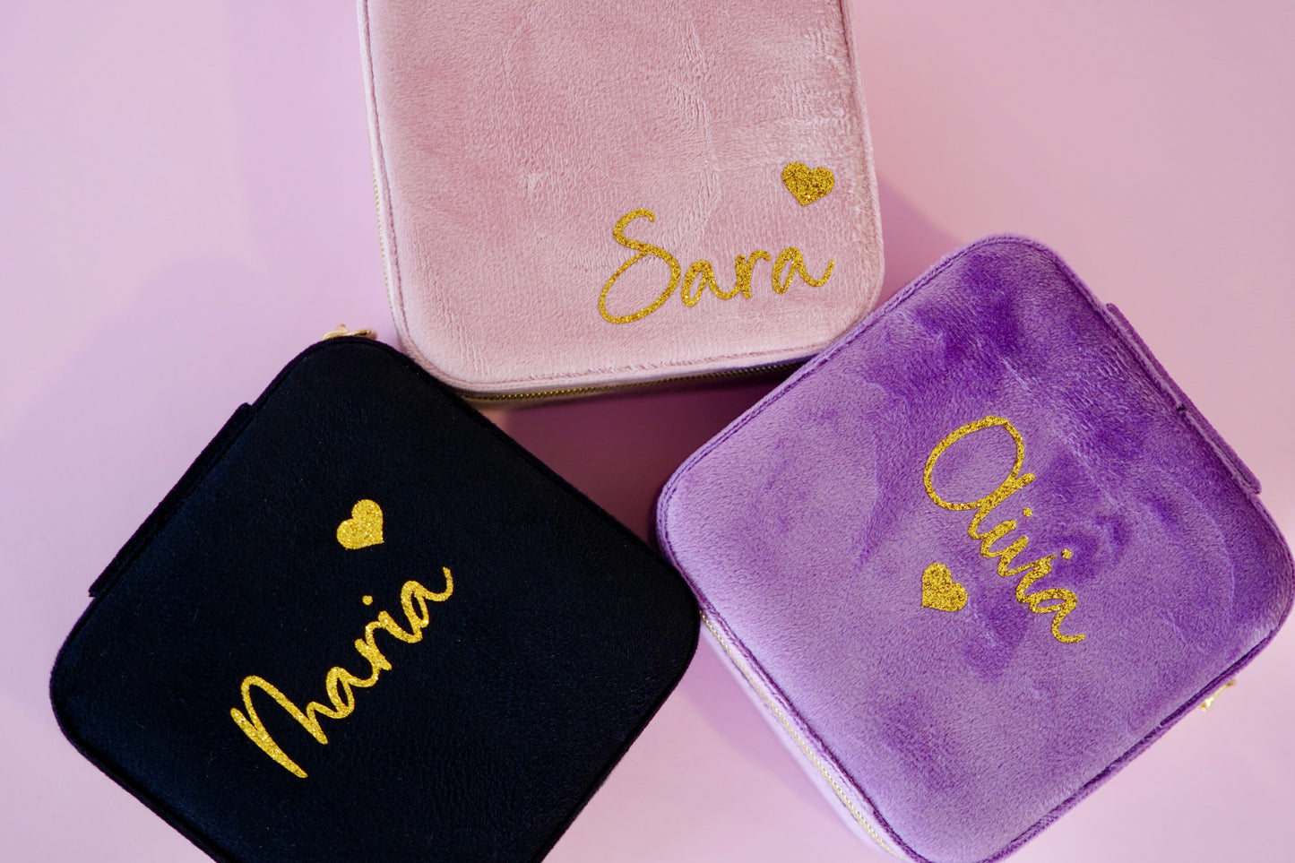 Mini Joyero de Terciopelo Personalizable