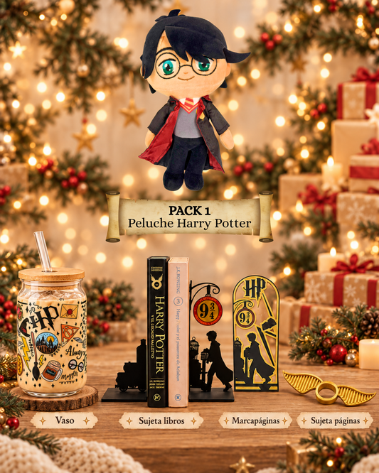 Pack Harry Potter con peluche Harry con uniforme
