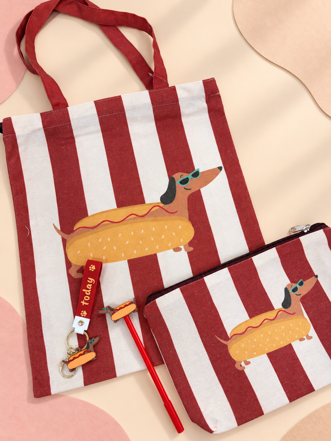 Pack teckel perrito caliente · Accesorios a juego