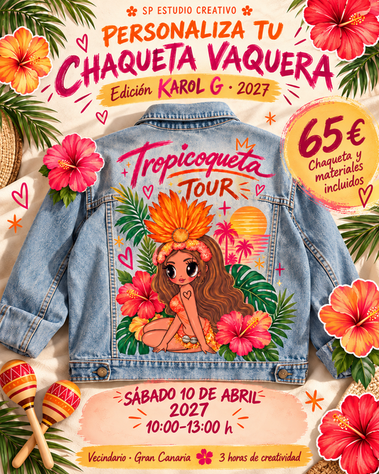 Personaliza tu chaqueta vaquera · Sábado 10 de abril de 2027 · 10:00–13:00 hora canaria