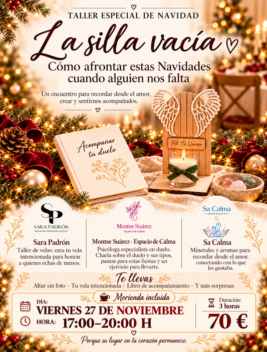 La silla vacía: taller especial de Navidad, 27 de noviembre de 17:00 a 20:00, 70 €, merienda incluida